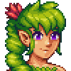 A picture of a green-haired dryad.